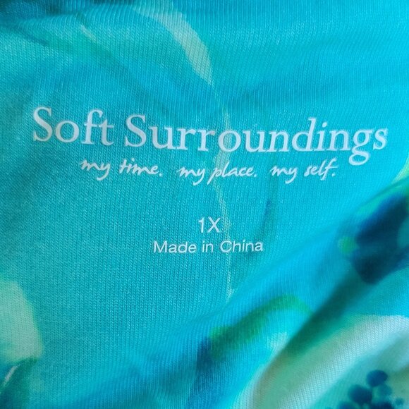 SOFT SURROUNDINGS Savior Maxi Dress in Lilac Amaryllis Floral Size 1X - Picture 4 of 4